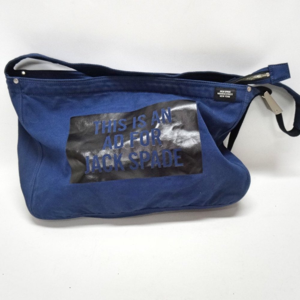 Jack Spade "This is an ad..." Blue Slouch Hobo